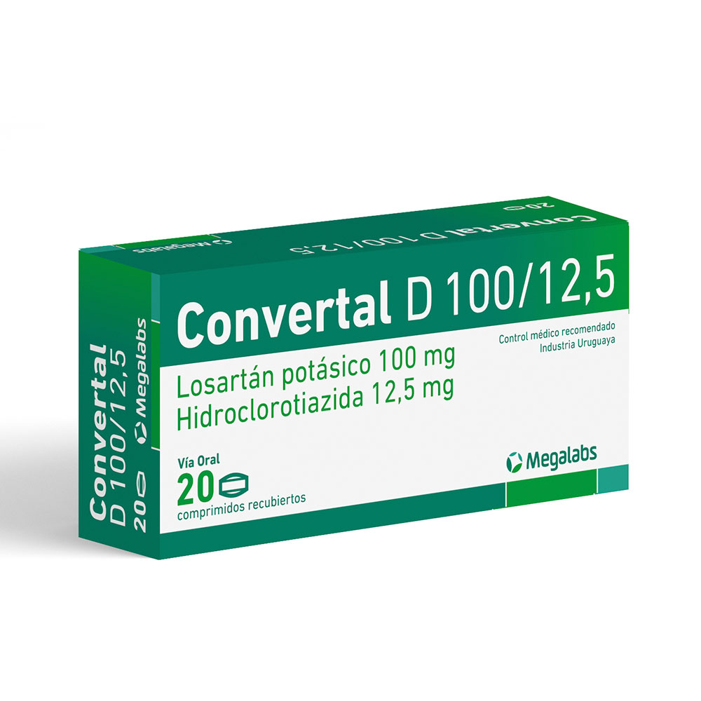 CONVERTAL  D 100+12,5 mg. x 20 comprimidos
